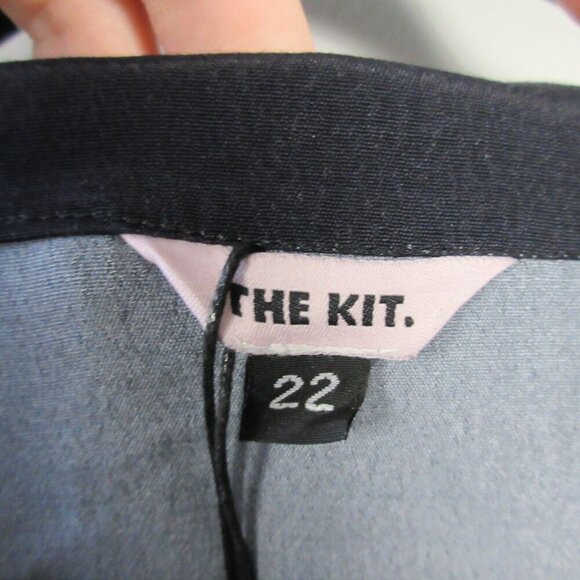 The Kit Coble Shirt Dress 22 Black Camellia Viscose Crepe Occasion Designer 348 - Picture 2 of 10